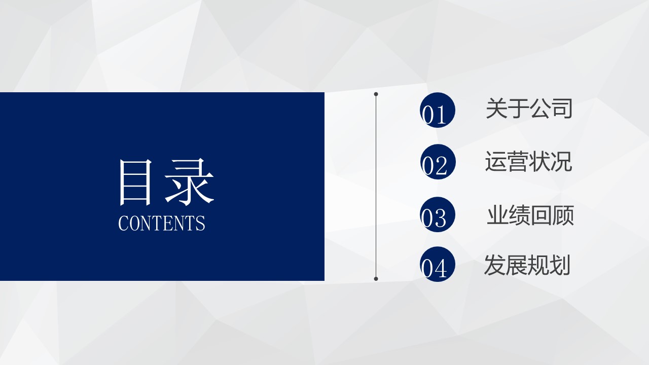 复古蓝色简约ppt模板