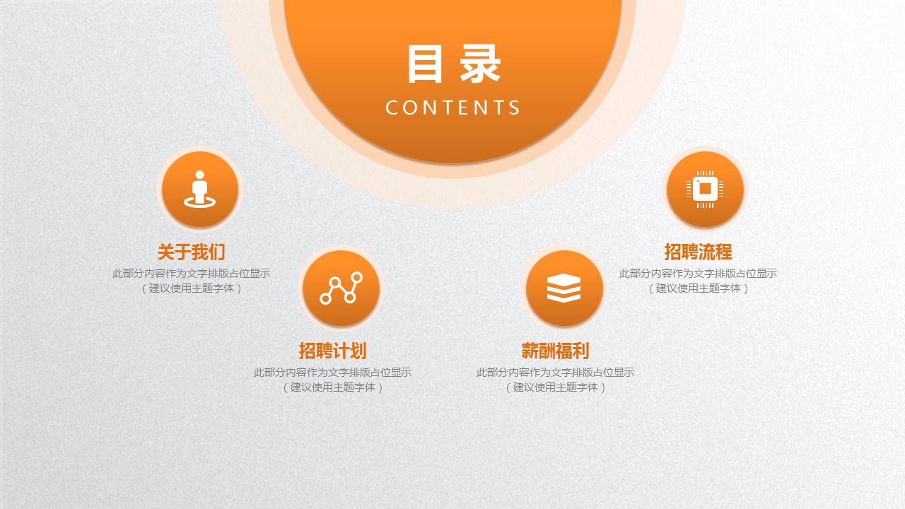 橙色公司企业校园招聘宣传ppt模板