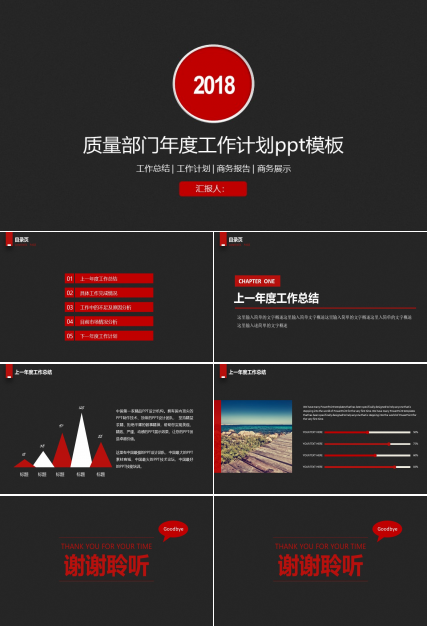 质量部门年度工作计划ppt模板