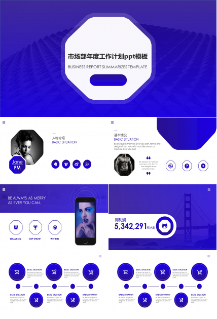 市场部年度工作计划ppt模板