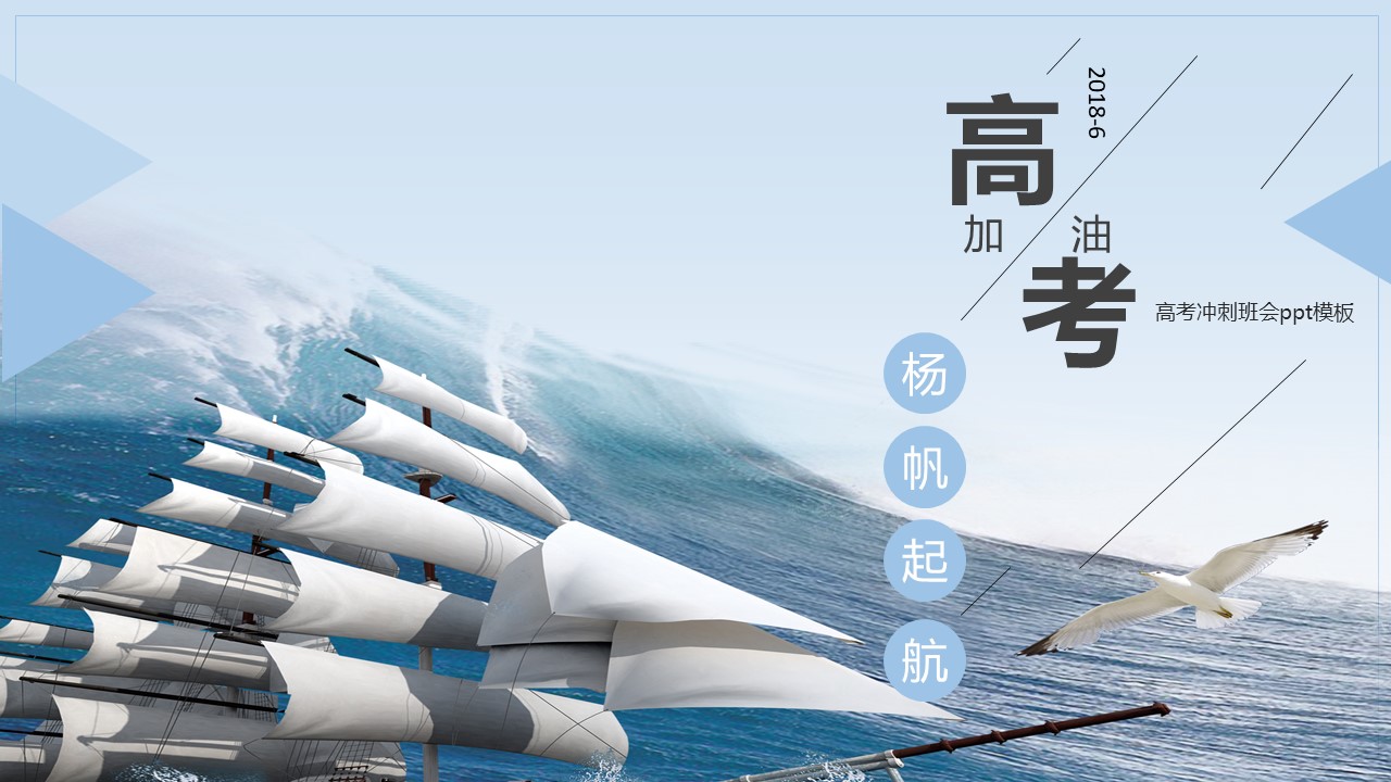 高考冲刺班会ppt模板