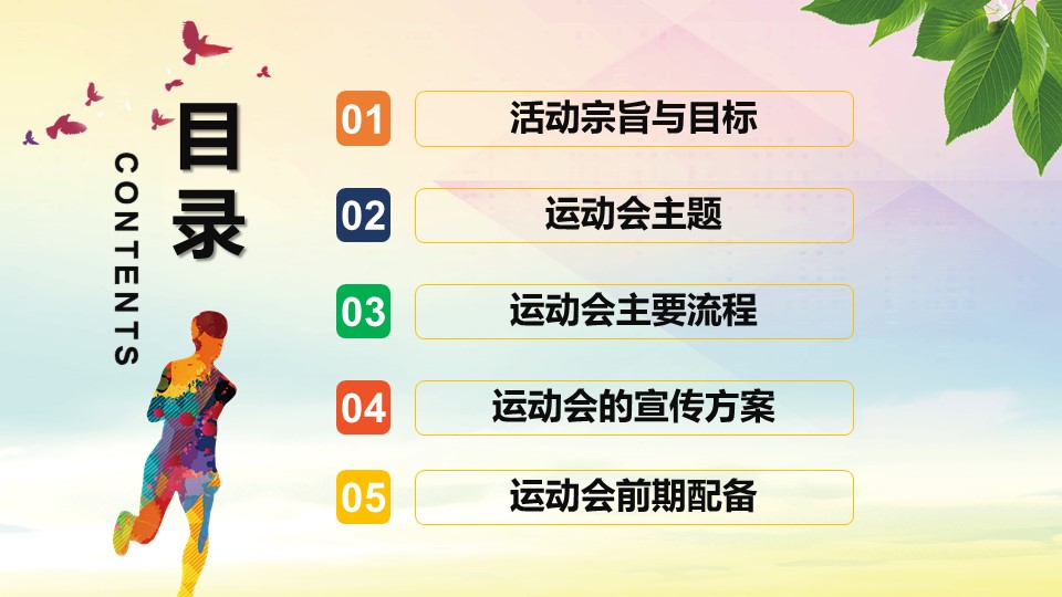 幼儿园运动会方案策划ppt模板