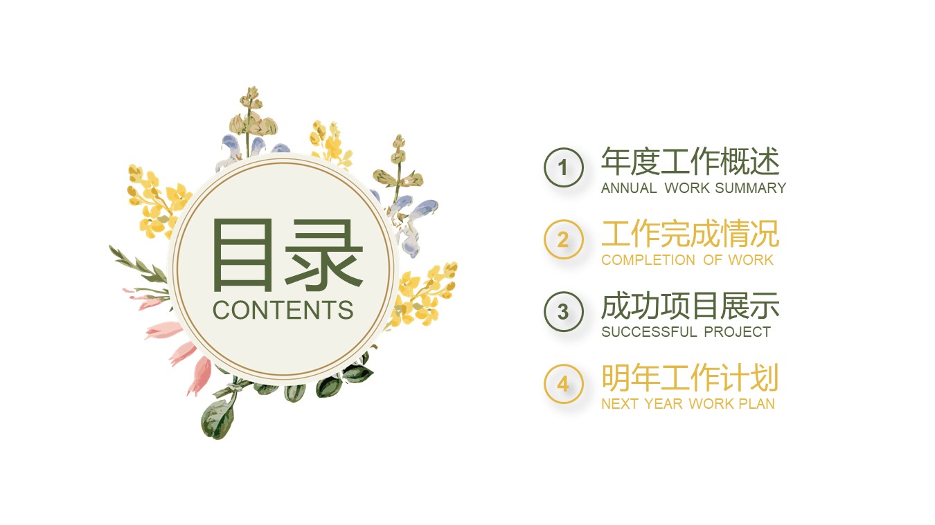 唯美清爽ppt模板