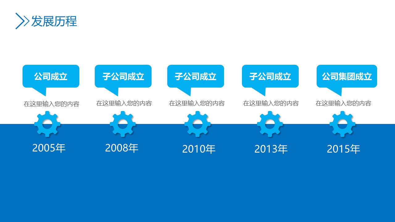 蓝色清爽ppt模板