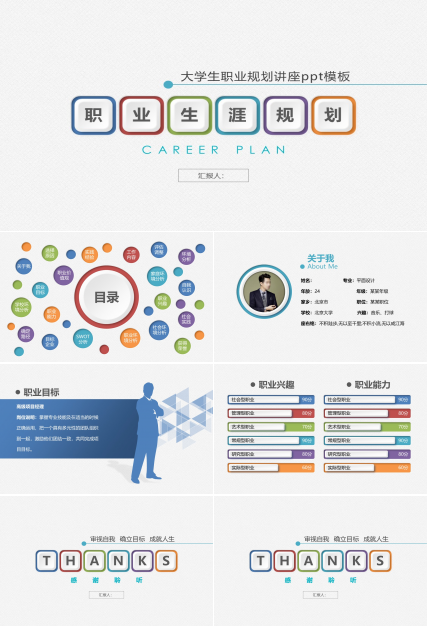 大学生职业规划讲座ppt模板