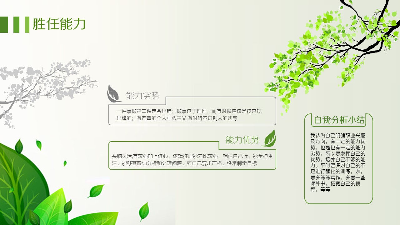 体育职业规划书ppt模板