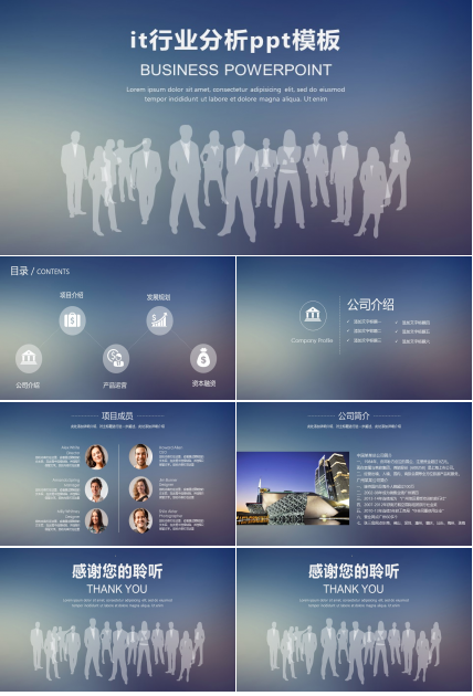 it行业分析ppt模板