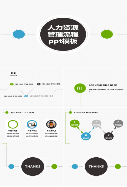 人力资源管理流程ppt模板