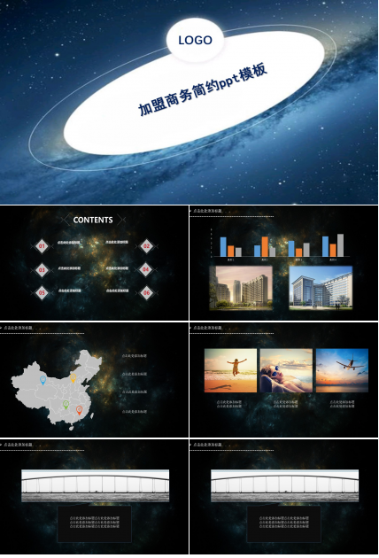 加盟商务简约ppt模板