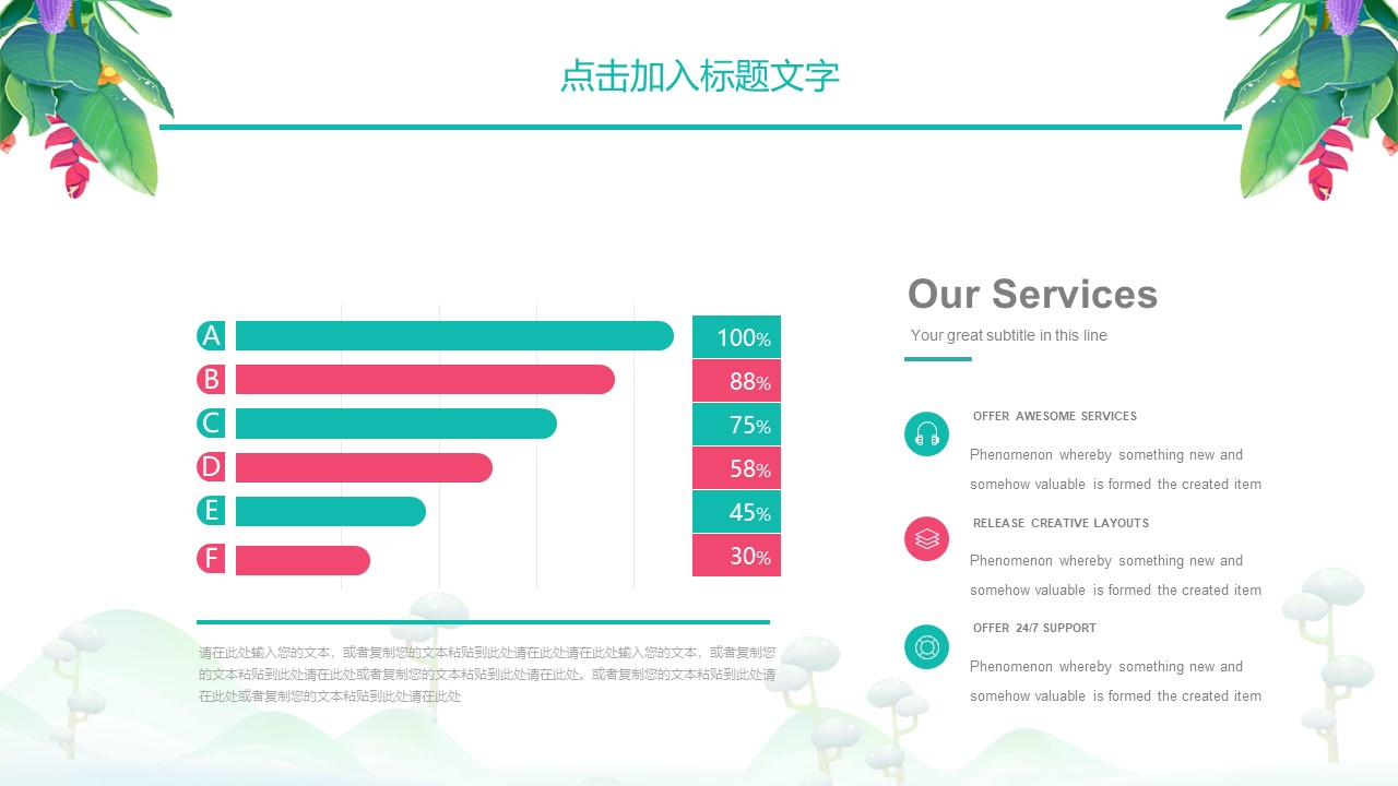 绿色水彩商务通用ppt模板