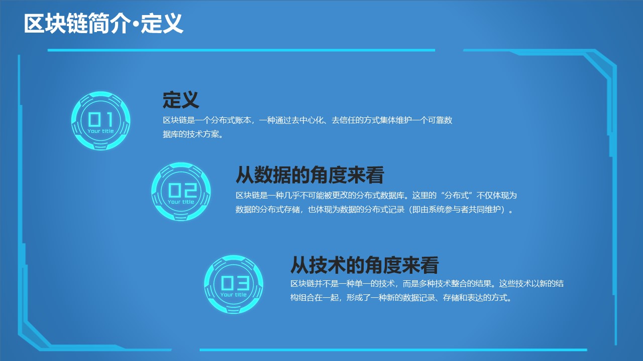 区块链原理介绍ppt模板