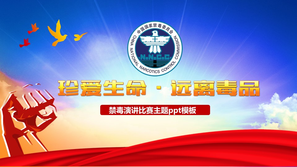 禁毒演讲比赛主题ppt模板