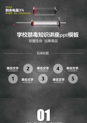 学校禁毒知识讲座ppt模板