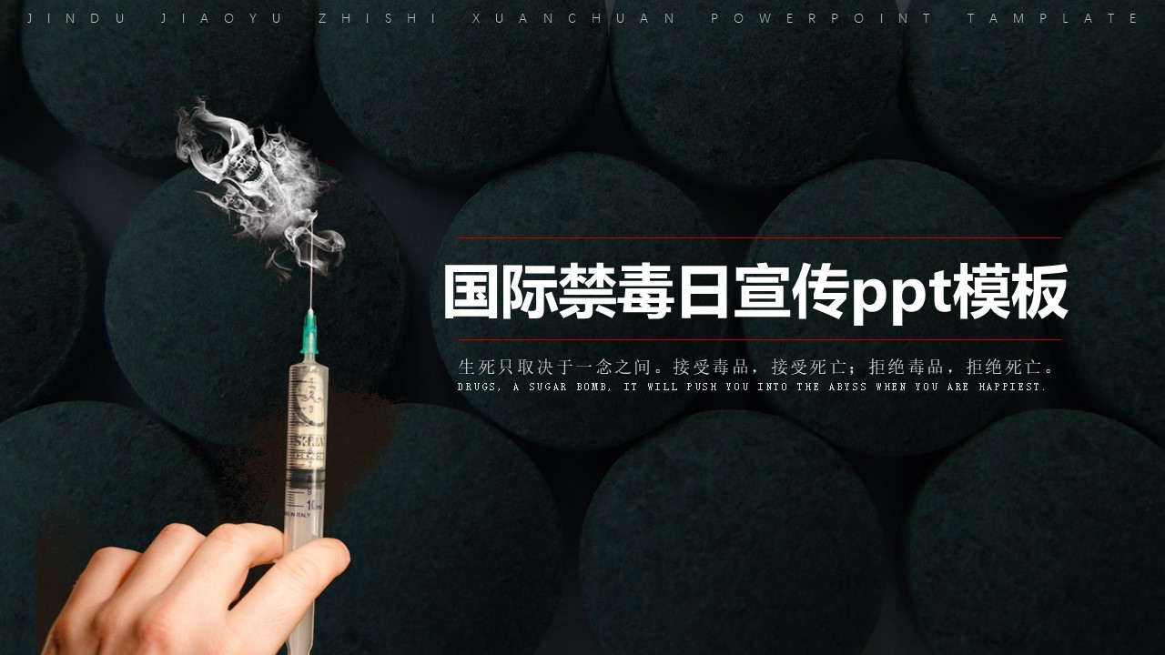 国际禁毒日宣传ppt模板