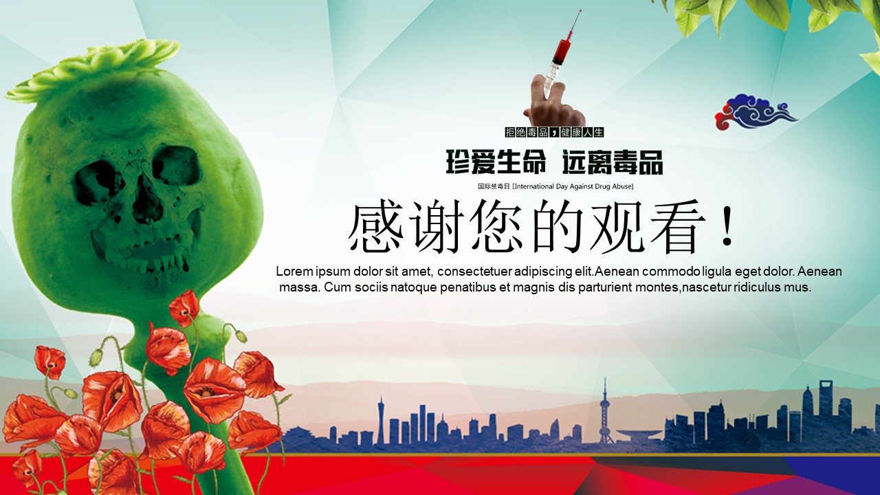 国际禁毒日ppt模板