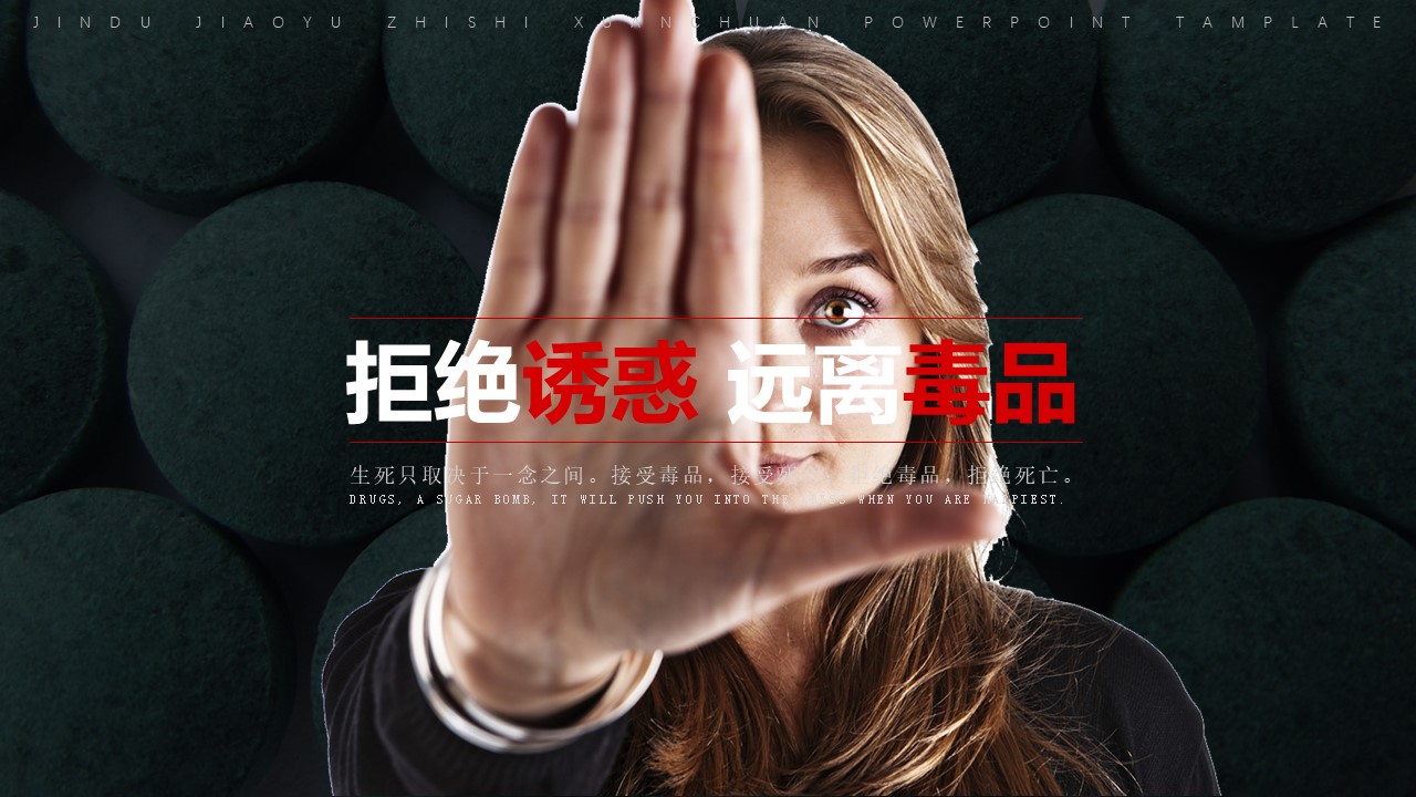 国际禁毒日宣传ppt模板