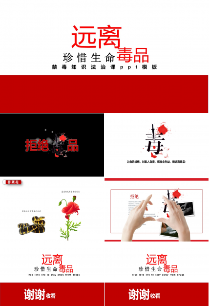 禁毒知识法治课ppt模板