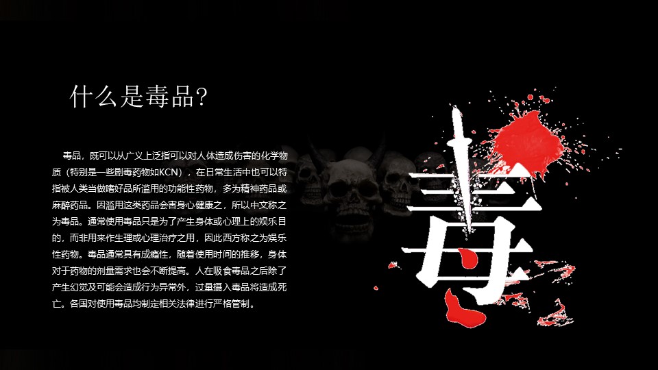 禁毒班队课ppt模板