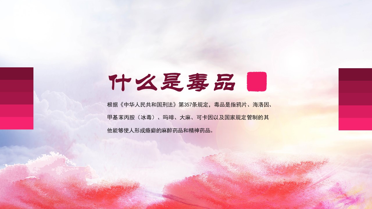禁毒教育主题宣传活动ppt模板