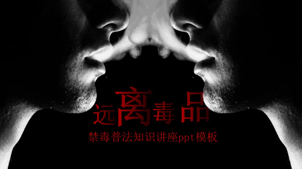 禁毒普法知识讲座ppt模板