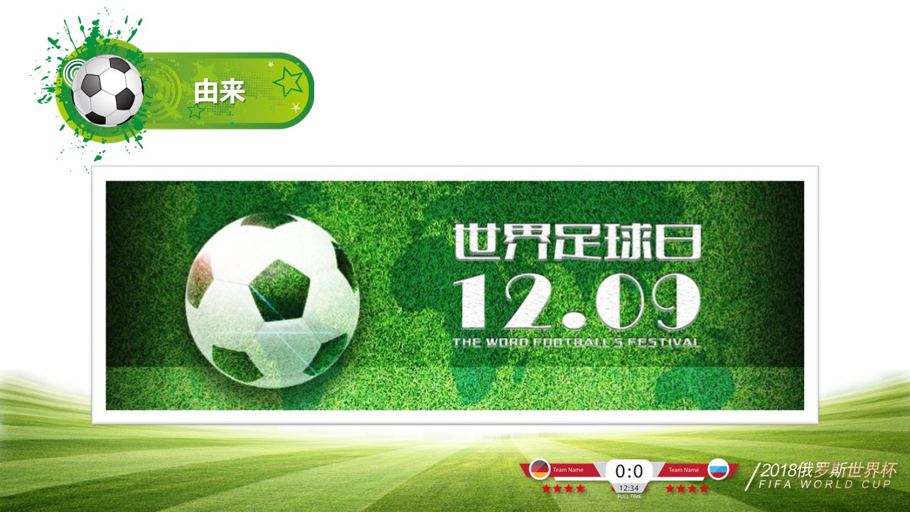 少儿足球世界杯ppt模板