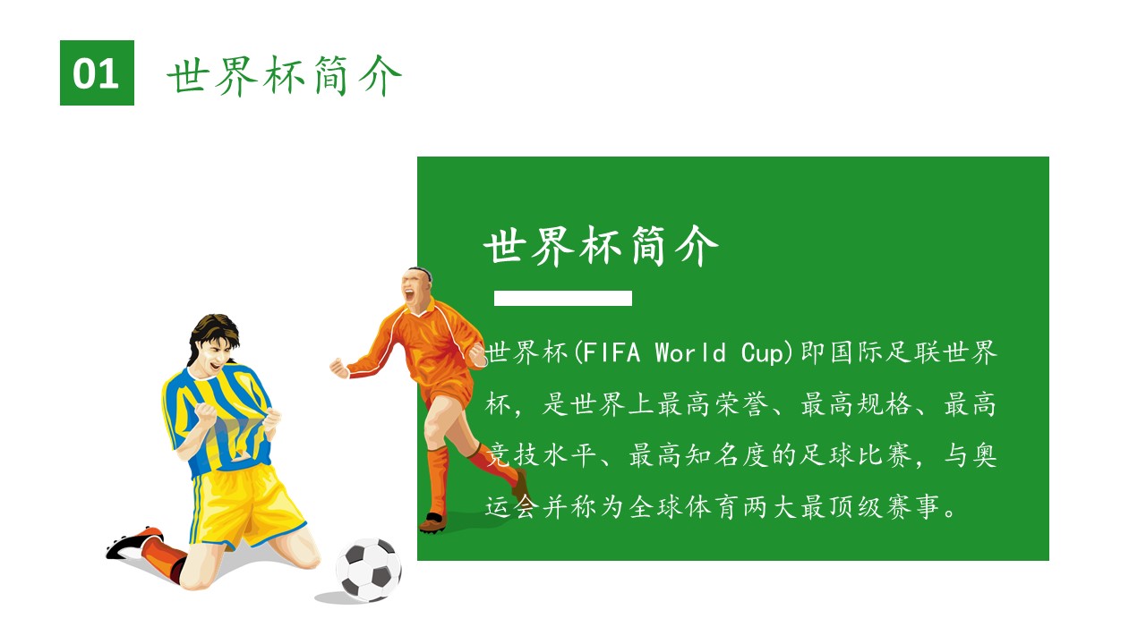 世界杯起源和发展的ppt模板