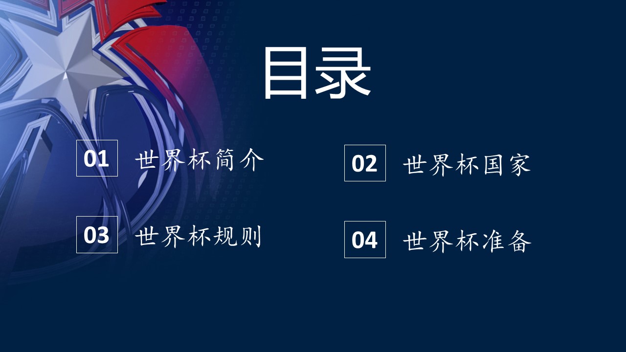 世界杯主题演讲ppt模板