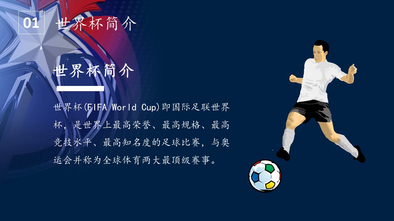 世界杯主题演讲ppt模板