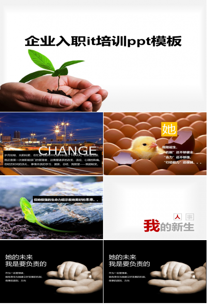 企业入职it培训ppt模板