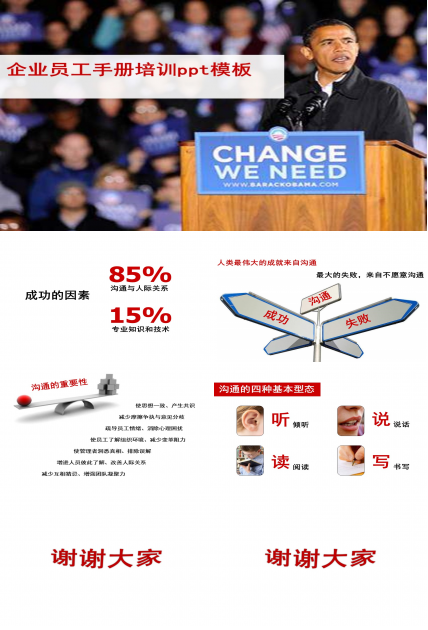 企业员工手册培训ppt模板