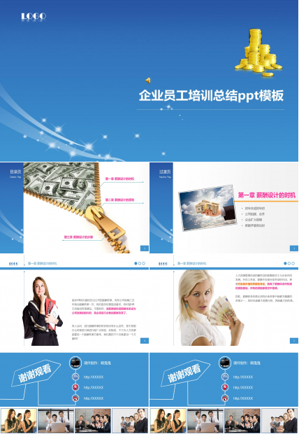 企业员工培训总结ppt模板