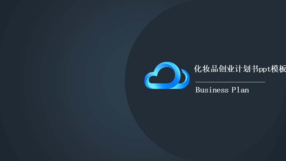 化妆品创业计划书ppt模板