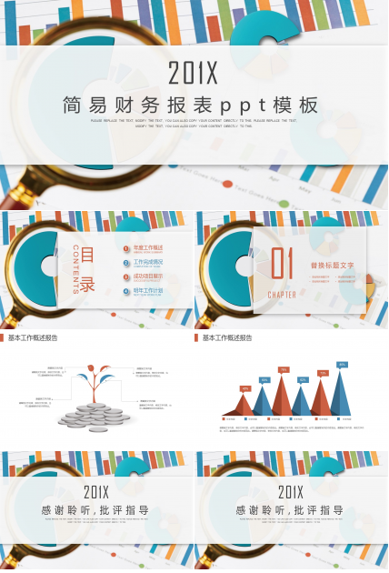简易财务报表ppt模板