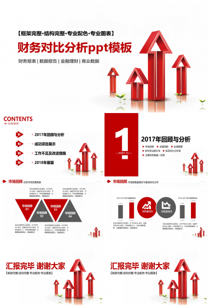 财务对比分析ppt模板