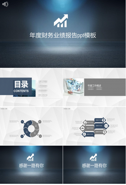 年度财务业绩报告ppt模板