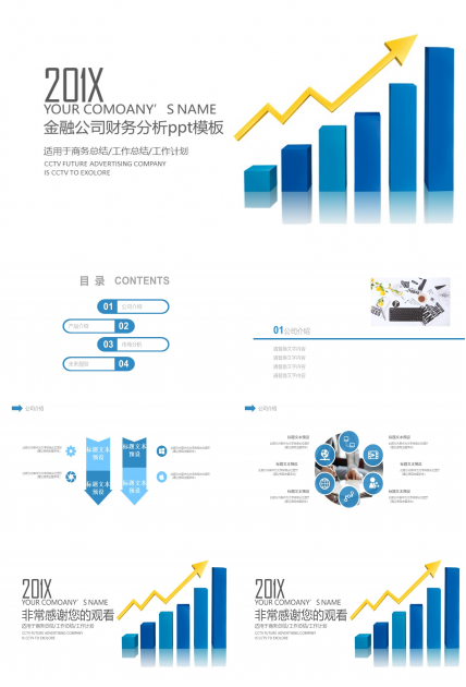 金融公司财务分析ppt模板