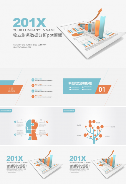 物业财务数据分析ppt模板