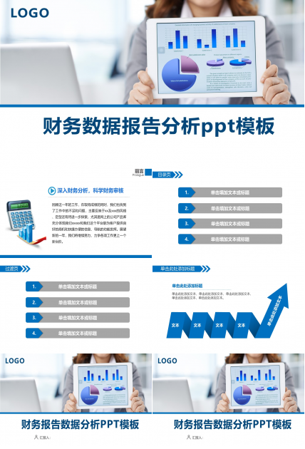 财务数据报告分析ppt模板