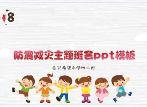 防震减灾主题班会ppt模板