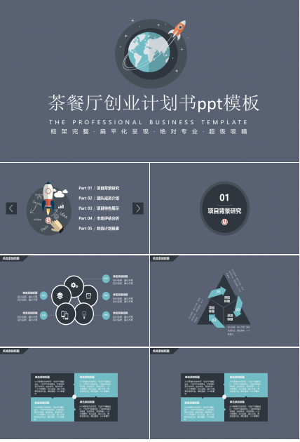 茶餐厅创业计划书ppt模板