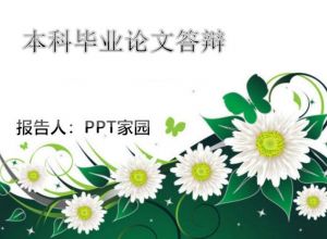 清新精美本科毕业论文答辩ppt模板