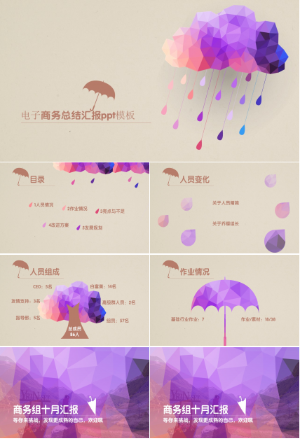 电子商务总结汇报ppt模板