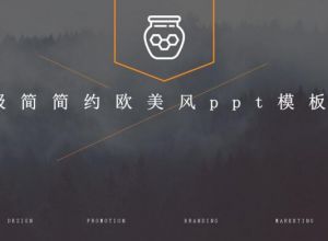 极简简约欧美风ppt模板