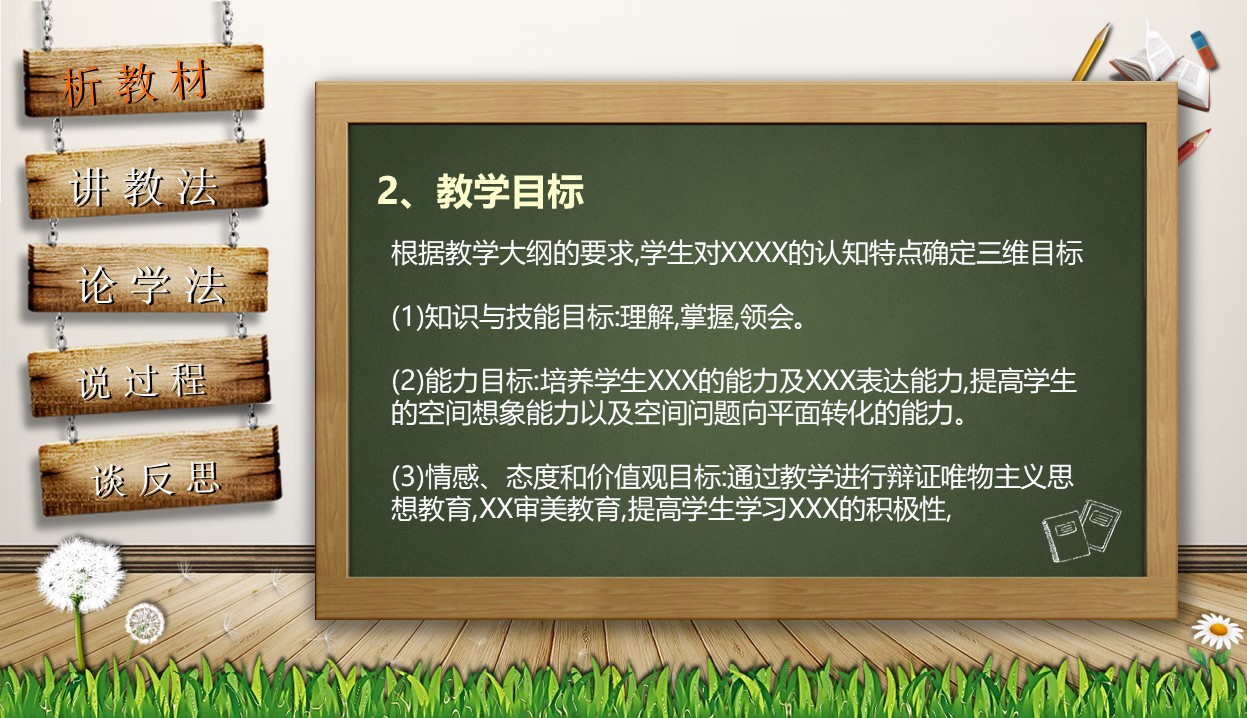 小学语文说课通用ppt模板