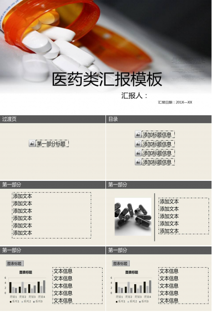 医药类工作汇报通用ppt模板