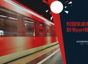 校园快递创业计划书ppt模板
