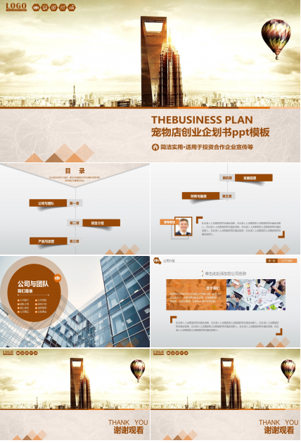 宠物店创业企划书ppt模板