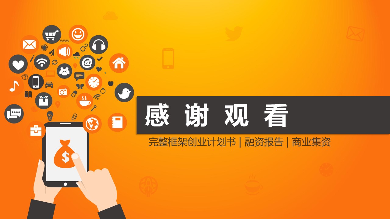 广告商业创业计划书ppt模板