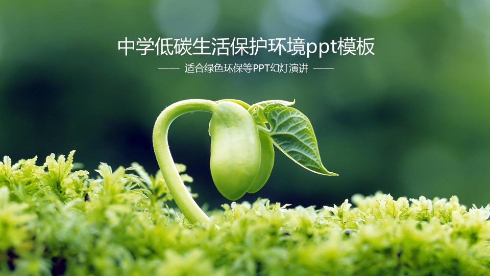 中学低碳生活保护环境ppt模板