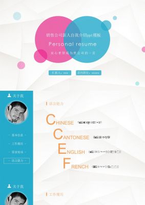 销售公司新人自我介绍ppt模板